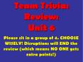 Team Trivia: Review: Unit 6 PowerPoint PPT Presentation