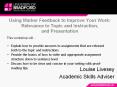 Using Marker Feedback to Improve Your Work: Relevance to Topic and Instruction, and Presentation PowerPoint PPT Presentation