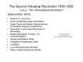 The Second Industrial Revolution 1850-1900 PowerPoint PPT Presentation