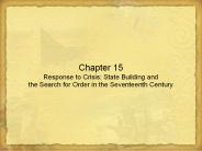 Response to Crisis: State Building and