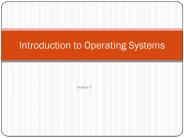 Introduction to Operating Systems