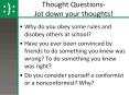 Thought Questions- Jot down your thoughts! PowerPoint PPT Presentation