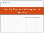 Building Construction Safety Nets in Hyderabad