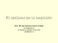 El sexismo en lo impl PowerPoint PPT Presentation