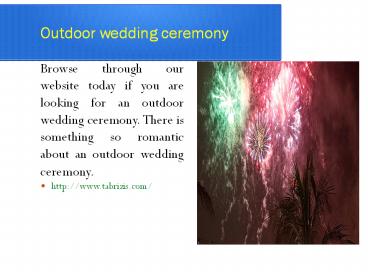 Outdoor wedding ceremony