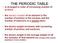 THE PERIODIC TABLE PowerPoint PPT Presentation