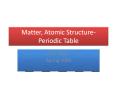 Matter, Atomic Structure-Periodic Table PowerPoint PPT Presentation