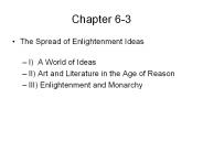 The Spread of Enlightenment Ideas