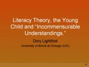 Literacy Theory, the Young Child and 