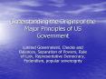 Understanding the Origins of the Major Principles of US Government PowerPoint PPT Presentation