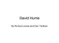David Hume PowerPoint PPT Presentation