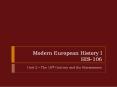 Modern European History I HIS-106 PowerPoint PPT Presentation