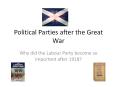 Political Parties after the Great War PowerPoint PPT Presentation