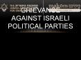 Grievance against Israeli Political Parties PowerPoint PPT Presentation