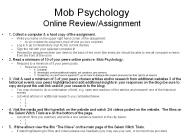 Mob Psychology Online Review/Assignment