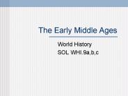 The Early Middle Ages