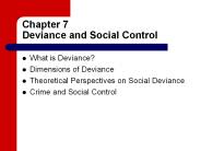Chapter 7 Deviance and Social Control