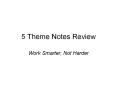 5 Theme Notes Review PowerPoint PPT Presentation