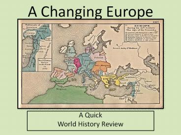 A Changing Europe