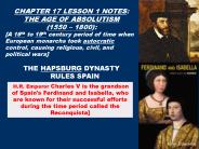 CHAPTER 17 LESSON 1 NOTES: