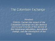 The Colombian Exchange