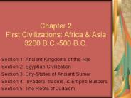 Chapter 2 First Civilizations: Africa