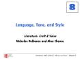 Language, Tone, and Style PowerPoint PPT Presentation