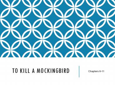 To Kill a Mockingbird