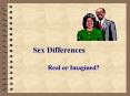 Sex Differences PowerPoint PPT Presentation