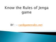 Know the Rules of Jenga game