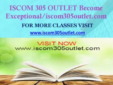 ISCOM 305 OUTLET Become Exceptional/iscom305outlet.com