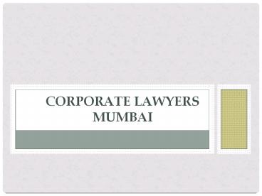 corporate lawyers mumbai