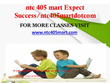 ntc 405 mart Expect Success/ntc405martdotcom (1)