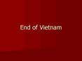 End of Vietnam PowerPoint PPT Presentation