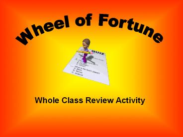 Whole Class Review Activity