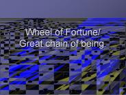 Wheel of Fortune/                Great chain of being.