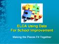 ELCA Using Data For School Improvement PowerPoint PPT Presentation