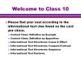 Welcome to Class 10 PowerPoint PPT Presentation