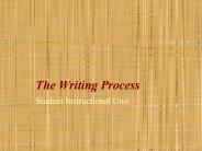 The Writing Process