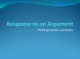 Response to an Argument PowerPoint PPT Presentation