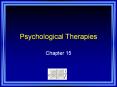 Psychological Therapies PowerPoint PPT Presentation