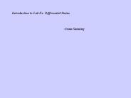 Introduction to Lab Ex. Differential Stains