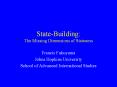 State-Building: The Missing Dimensions of Stateness PowerPoint PPT Presentation