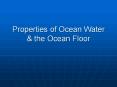 Properties of Ocean Water PowerPoint PPT Presentation