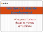 Wordpress Website Development | Quuick