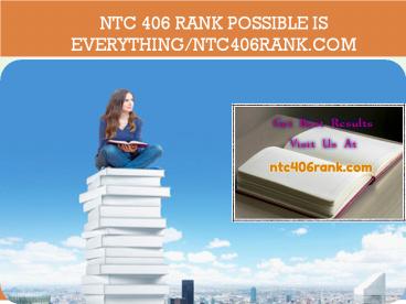 NTC 406 RANK Possible Is Everything/ntc406rank.com