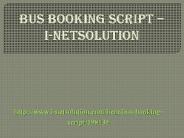 Bus Booking Script - i-Netsolution