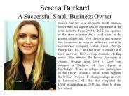Serena Burkard - A Successful Small Business Owner