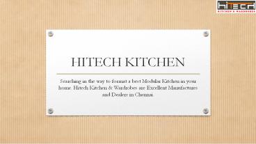 Hitech kitchen modular kitchen chennai