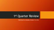 1st Quarter Review Geometry